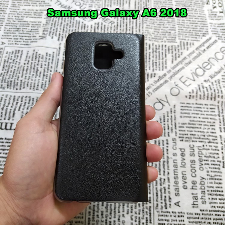Bao Da Samsung Galaxy A6 2018 / A6 Plus 2018 / A8 2018 / A8 Plus 2018 Kiểu Dáng Gấp 2 Mặt Và Có Phối Ví Sang Trọng