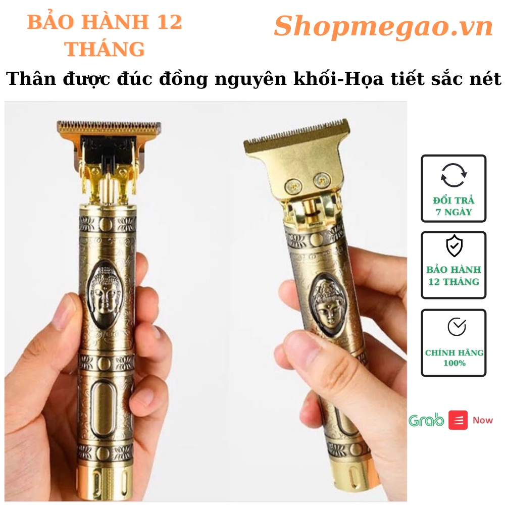 Tông đơ chấn viền tạo kiểu Daling-1073 thân đồng nguyên khối tặng 3 cữ cắt tóc