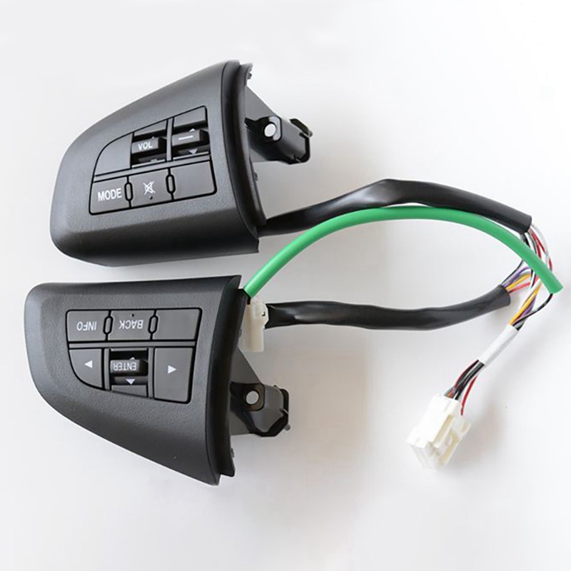 Set 2 Nút Bấm Điều Khiển Âm Lượng Đa Năng Cho Vô Lăng Xe Hơi Mazda 3 5 CX-5 CX-7