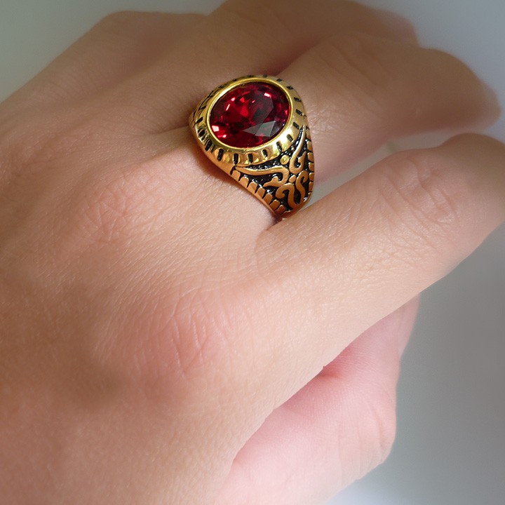 Nhẫn nam mặt đá màu NZ463