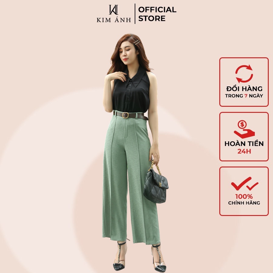 Áo Kiểu Thiết Kế - Áo Yếm Cổ Trụ - KIM ÁNH,MA22002