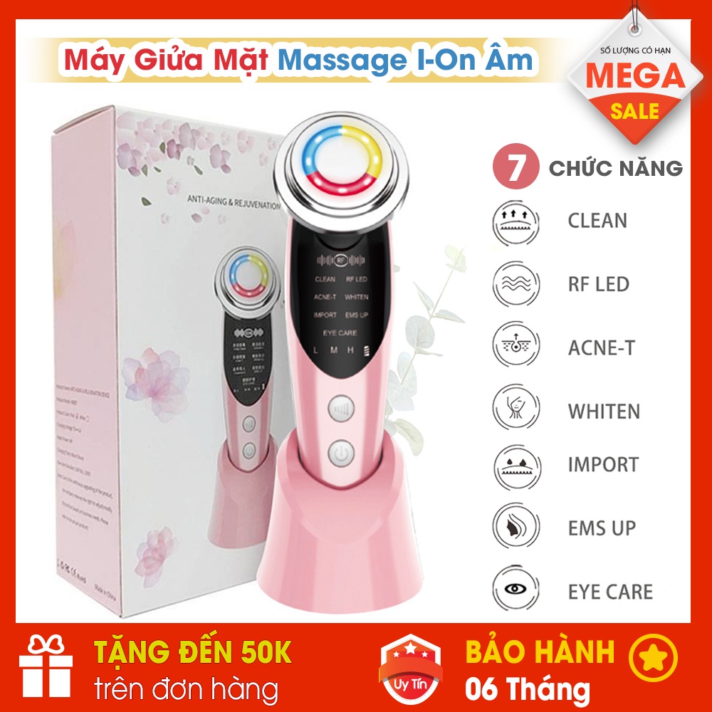 Máy Massage, Rửa Mặt I-On Âm, Đi Điện Nóng Lạnh Đẩy Tinh Chất Có Chân Đế Đi Kèm
