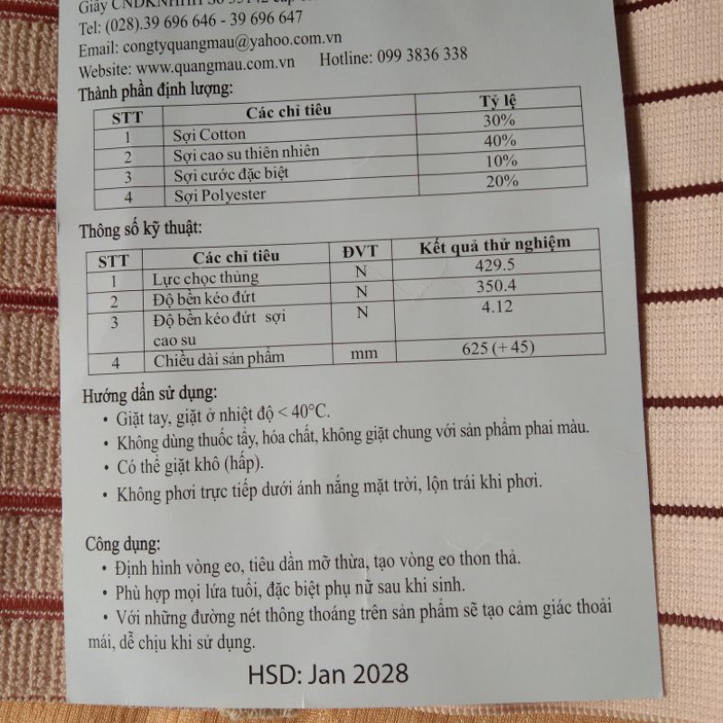 Nịch Bụng Đai Nịt Bụng Giảm Mỡ | Gen Phi 9 Inch SọcThông Hơi