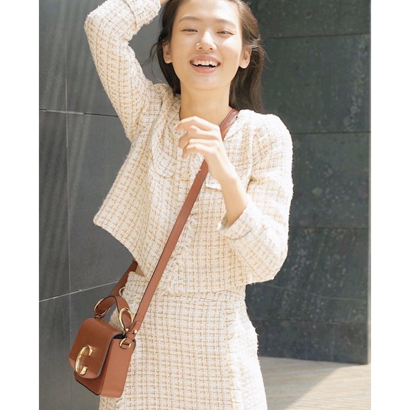 SET ÁO CROP DẠ CV TAY DÀI