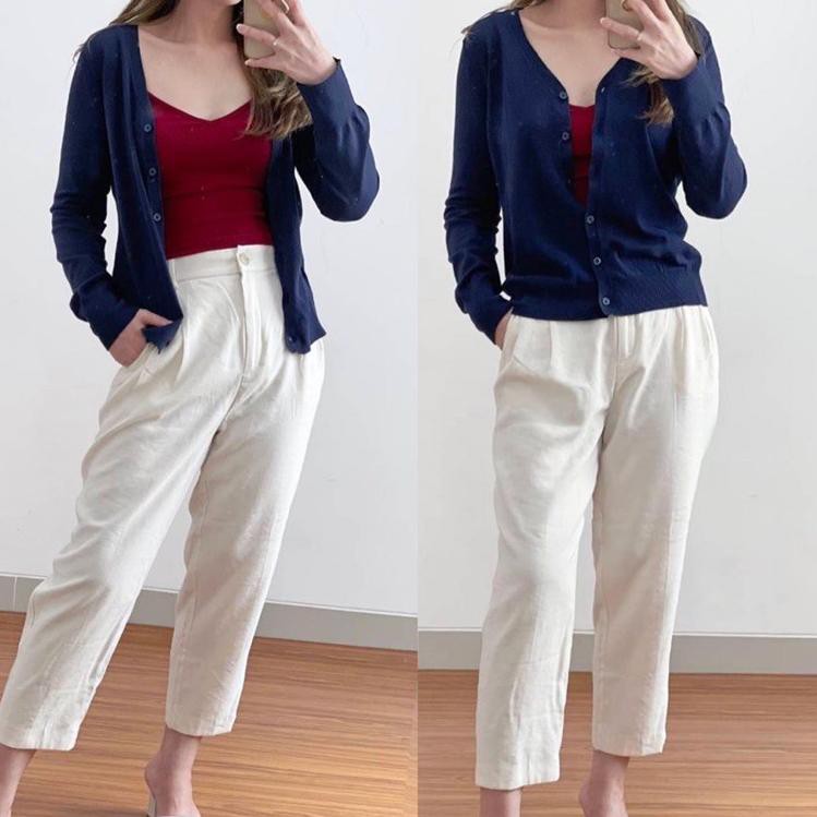 Áo Cardigan Dệt Kim Cổ Chữ V In Hình Tom Tailor (Shop 1jt)