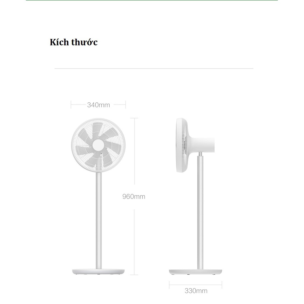 Quạt cây Xiaomi Smartmi Standing Fan gen 2/ 2s/ 3/ Fan Pro (động cơ không chổi than biến tần DC)