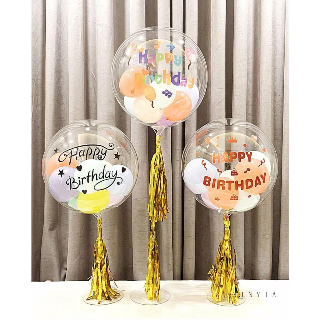 Sticker hình bong bóng trong suốt dán trang trí tiệc sinh nhật chất lượng cao