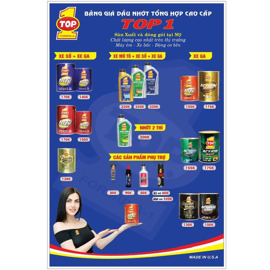 Nhớt hộp số Top 1 Action Matic Gear Oil 120ml