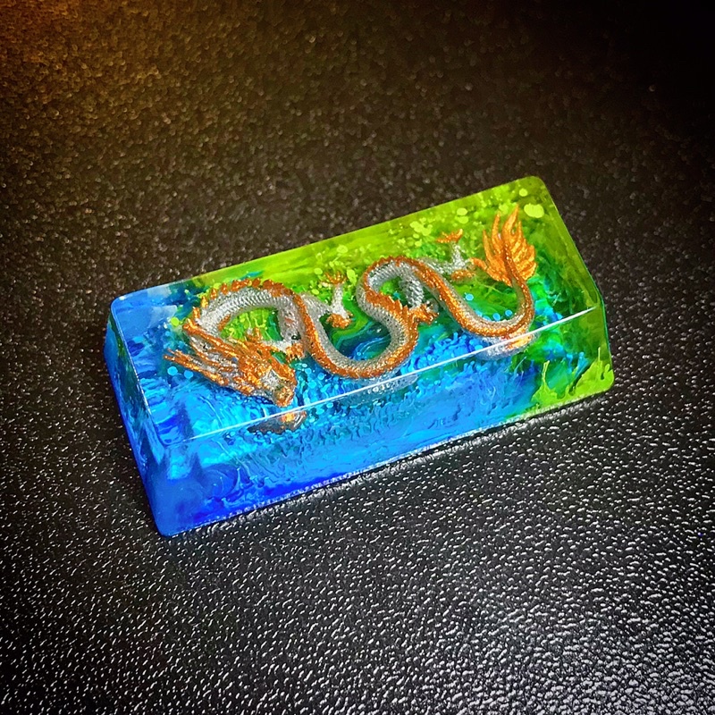 Keycap rồng vàng 🐉 2,25u Enter, Shift trái profile OEM - Keycap Dragon trang trí bàn phím