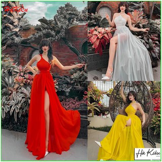 Đầm váy maxi sẻ tà dáng dài Hakieu MSP041 ( hình chụp thật)