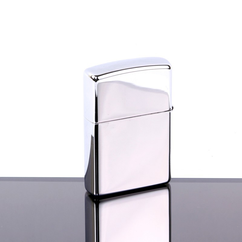 Bật lửa Zippo trắng trơn *sáng bóng* *sử dụng xăng*