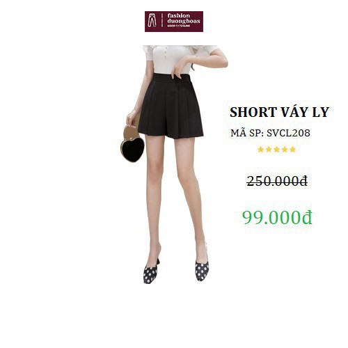 Quần Short Cạp Ly Ngang Hàn Quốc - XMHT
