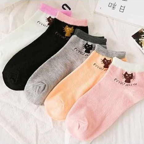 Tất mèo nữ cổ ngắn set 10 siêu xinh dễ thương dễ đi hàng loại 1-giadungsieure