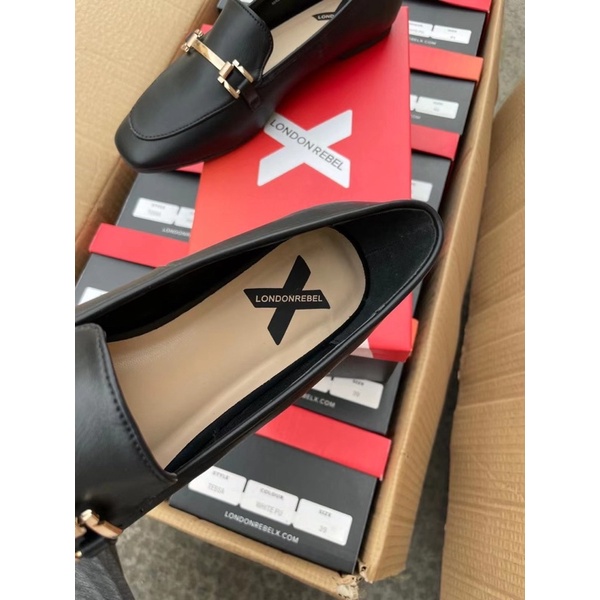 Giày lười nữ LRX Giày Loafers da Pu cao cấp xuất dư 0622