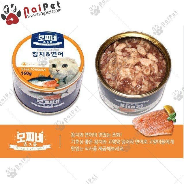 Thịt Hộp Pate Cho Mèo Mozzi’s Cat Food Hàn Quốc 160g