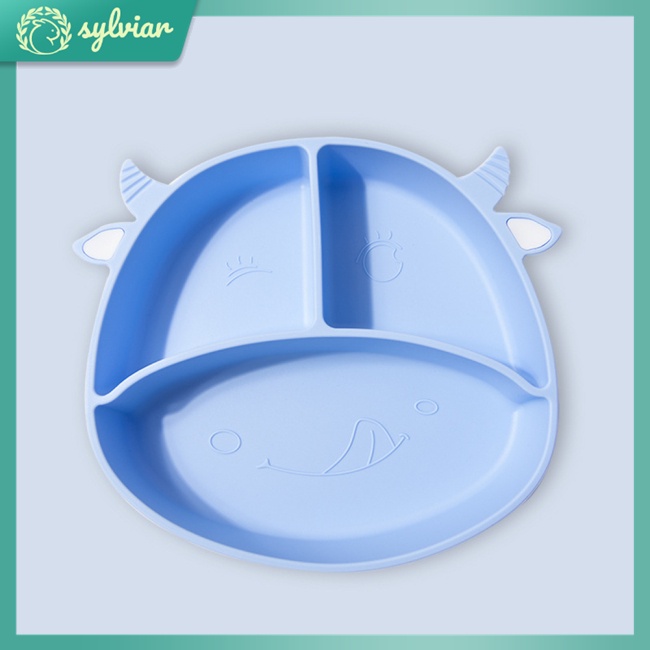 Khay Đựng Thức Ăn Cho Bé Bằng Silicon Chống Trượt Thiết Kế Hình Hoạt Hình Dễ Thương