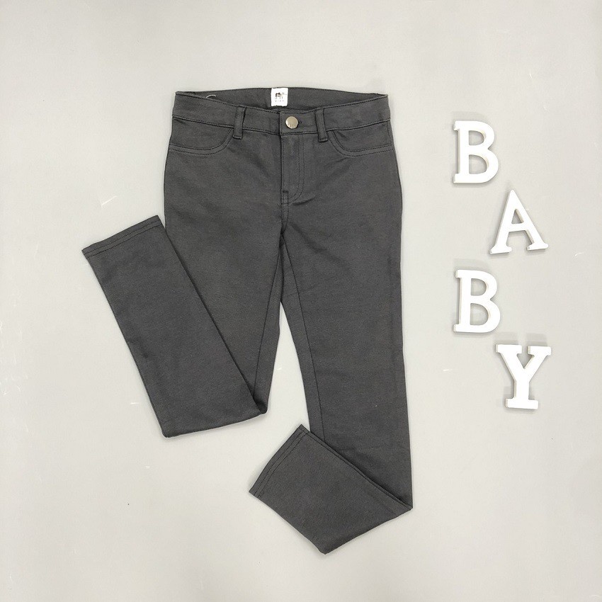 [Sale Hàng Lẻ Size] Quần Giả Jean Dài Bé Gái, Size 5-8, Hàng Xuất Dư, Chất Kaki Co Giãn, Mềm Đẹp