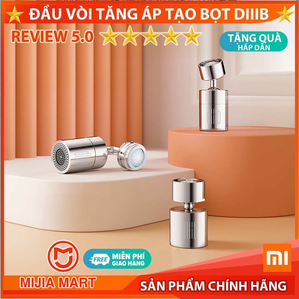 ✅ Đầu vòi tăng áp xoay 360 Xiaomi diiib, đầu vòi rửa chén tạo bọt, tiết kiệm 1/2 nước MIJIA MART