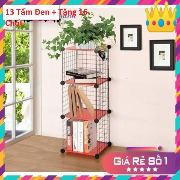 Tủ 3 Ô Lắp Ghép, Tấm Lưới Lắp Ghép Giá Kệ Tủ Quần Áo (Tặng Kèm Đủ Chốt Lắp Ghép)