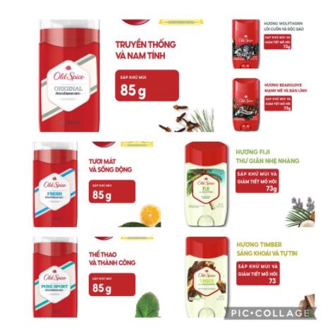 Lăn sáp khử mùi nam Old Spice 85g Pure Sport | Fresh | Original 73g Timber | Bearglove | Fiji | Wolfthorn 68g