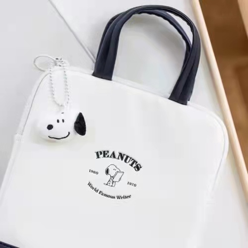 Túi đựng laptop họa tiết chó snoopy in chữ kích thước 10.2 inch 13-inch phong cách Hàn Quốc