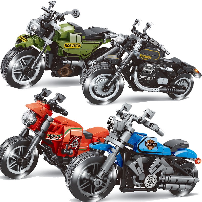 (MớI) Bộ Đồ Chơi LắP RáP Mô Tô LắP RáP DIY Cho Bé