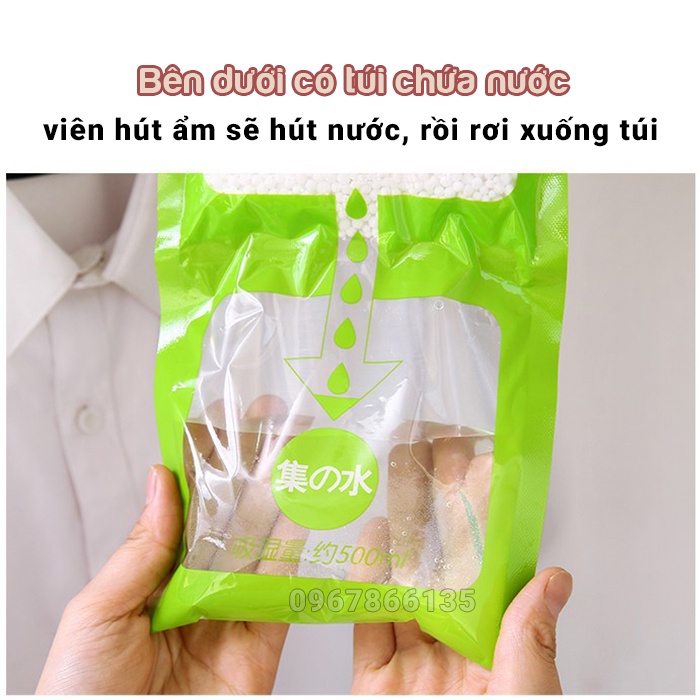 Túi hút ẩm 2 ngăn chống ẩm chống mốc có móc treo đa năng siêu hút ẩm cực tốt