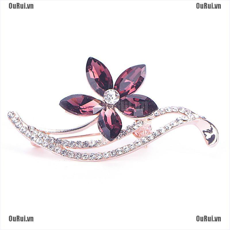 Ghim Cài Áo Đính Đá Nhân Tạo Thời Trang