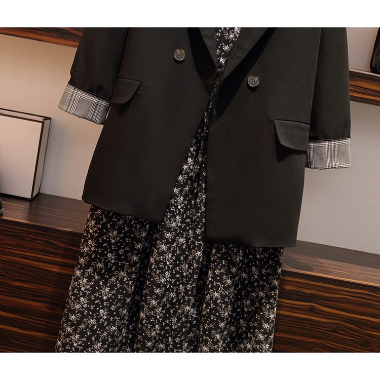 (AK016-Có video thật) Set áo blazer váy nữ hoa nhí bigsize (đủ size từ 40-85kg) | BigBuy360 - bigbuy360.vn