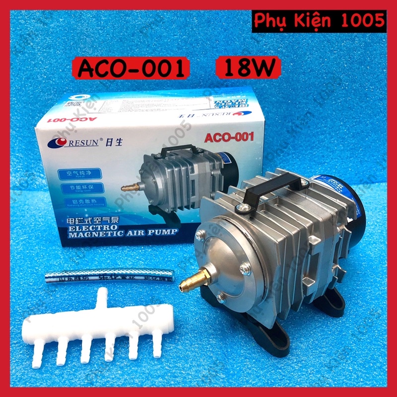 Máy Thổi Khí Oxi 18W RESUN ACO-001 Cho Hồ Cá Cảnh - Máy Sủi Oxy Công Suất Lớn ACO-001