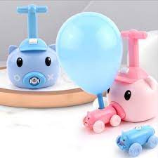 Đồ chơi xe hơi bóng bay, bơm bóng đua xe, phát triển khả năng vận động và tư duy của trẻ