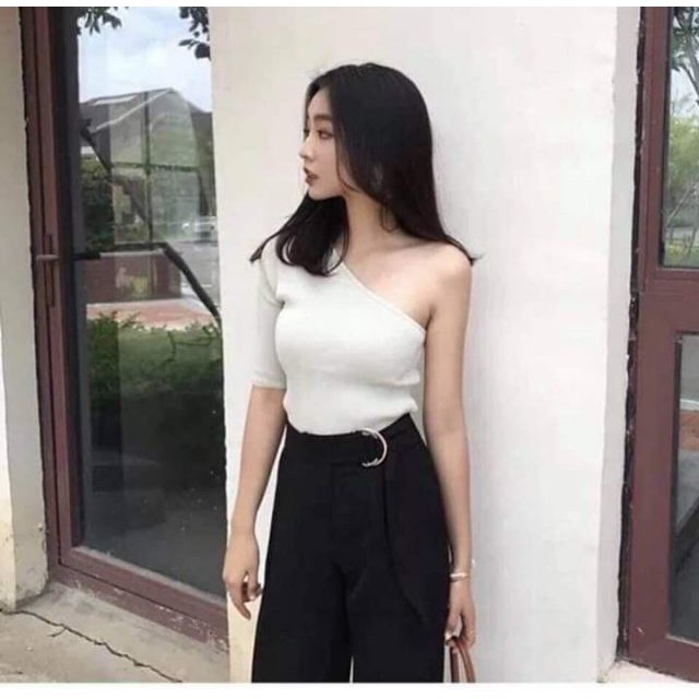 Áo kiểu ulzzang ,áo kiểu lệch trễ vai,áo hở vai sexy kiểu,áo thun nữ | BigBuy360 - bigbuy360.vn
