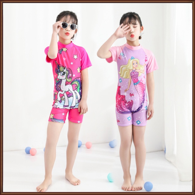 Bộ Đồ Bơi Một Mảnh Khô Nhanh Chống Nắng In Họa Tiết Hoạt Hình Cho Bé 3-11 Tuổi