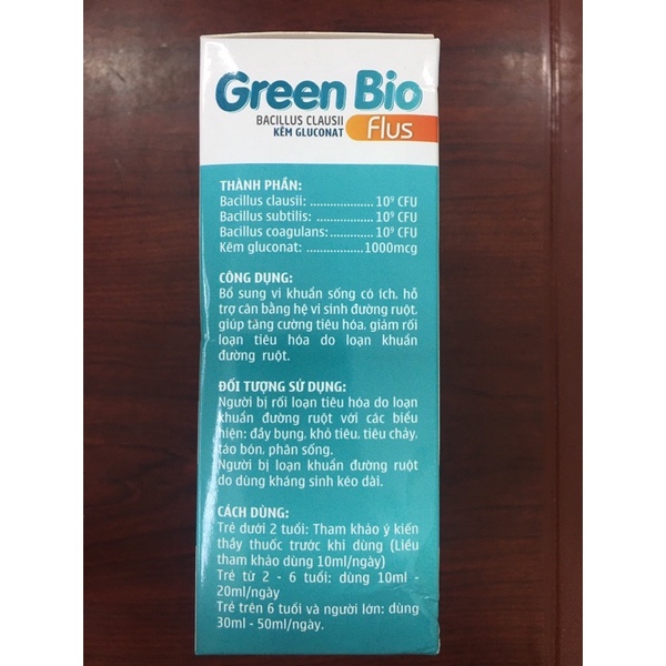 Men vi sinh hộp 20 ống Green Bio Plus
