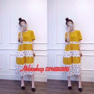 Váy bầu suông dài cotton