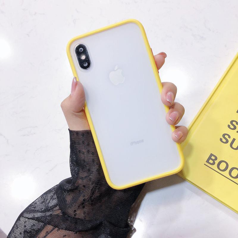 [iPhone] Ốp lưng iPhone 6/6 Plus 7/7 Plus/8 Plus/ X/ XS/ XS Max/ XR/ 11/ 11 Pro/11 ProMax chống sốc ốp nhám mờ viền màu | BigBuy360 - bigbuy360.vn