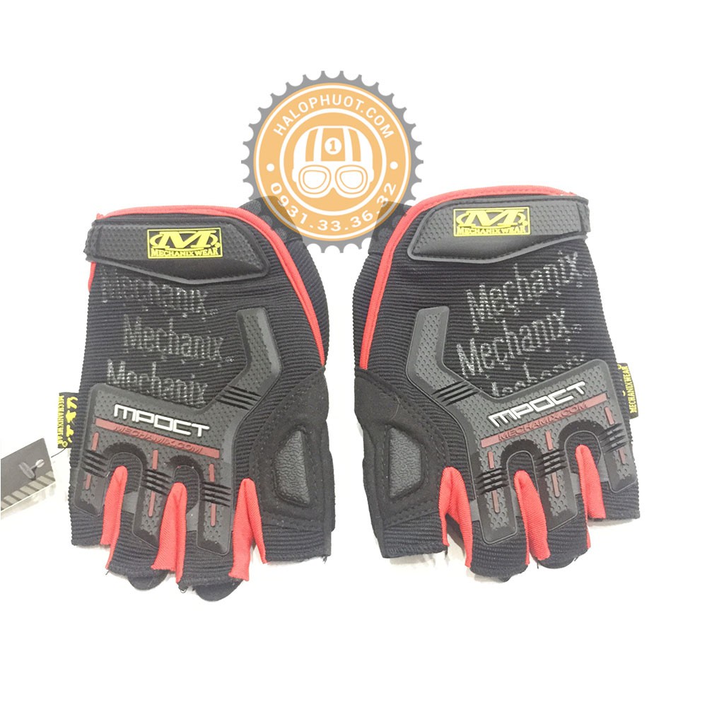 Găng tay cụt ngón Mechanix Mpact (Đệm da lòng bàn tay)