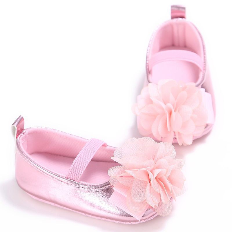 Giày búp bê phối hoa thời trang xinh xắn cho bé gái