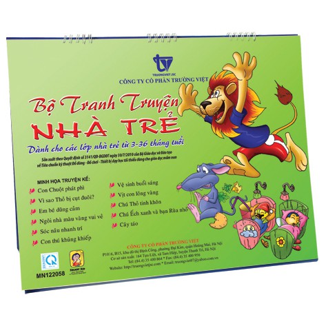 Bộ tranh truyện nhà trẻ, đóng theo kiểu lịch bàn