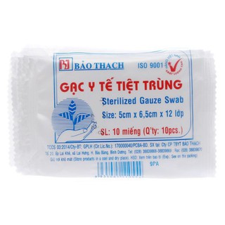 Gạc tiệt trùng Bảo Thạch 5 x 6,5 x 12 lớp
