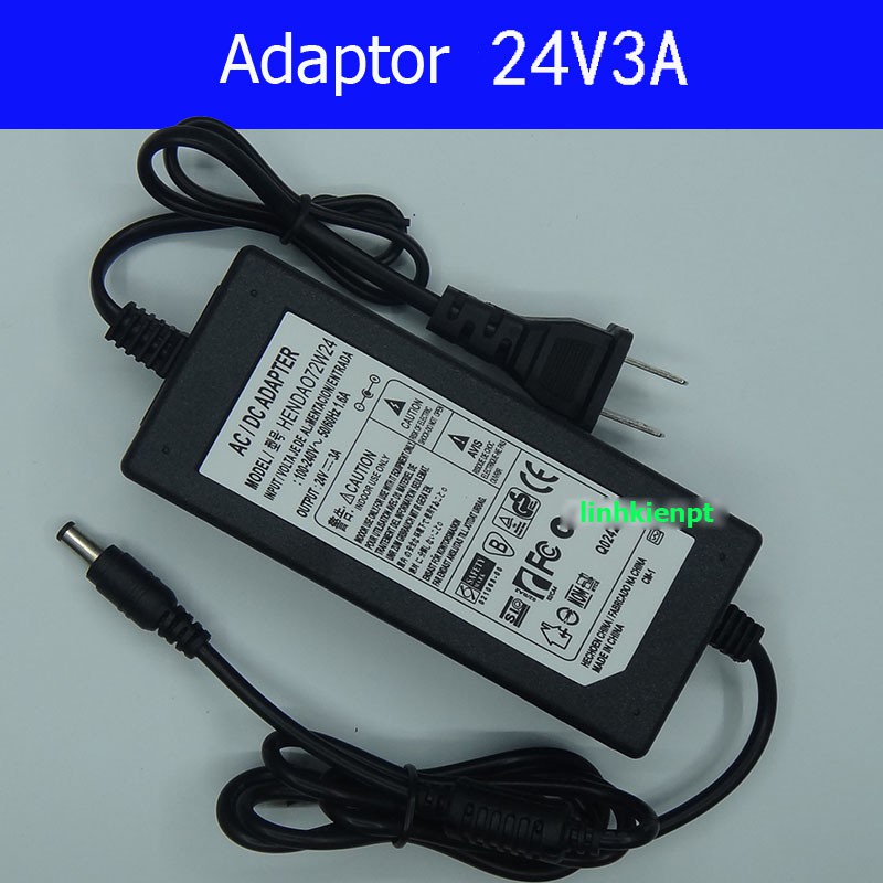 Adapter nguồn 1A, 2A, 24V DC dòng 3A 72W