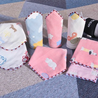 Sét 5 Khăn Sữa Sợi Tre túi zip Lee Lee kid