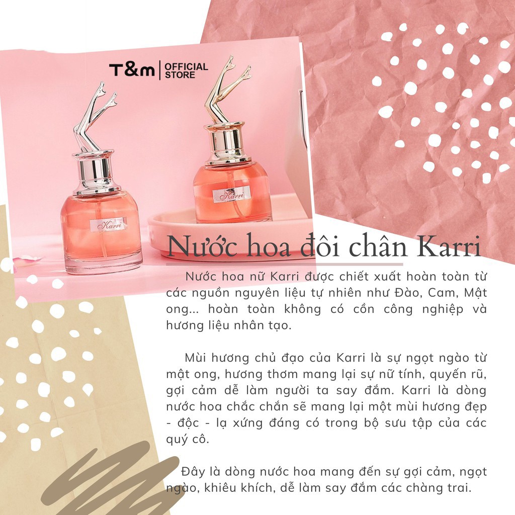 Nước Hoa Nữ 🌸𝑭𝒓𝒆𝒆𝒔𝒉𝒊𝒑🌸 Nước Hoa Nữ Karri Đôi Chân Hoa Hậu Lưu Hương Cực Lâu Quyến Rũ