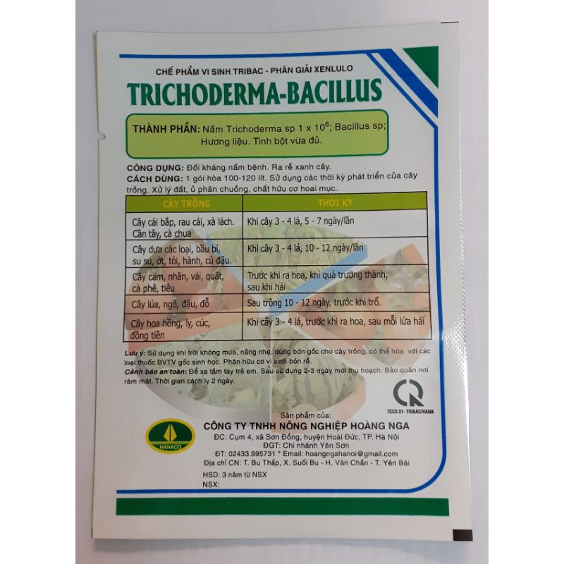 men vi sinh EM nấm tricho - chế phẩm ủ phân trichoderma bacillus 100g
