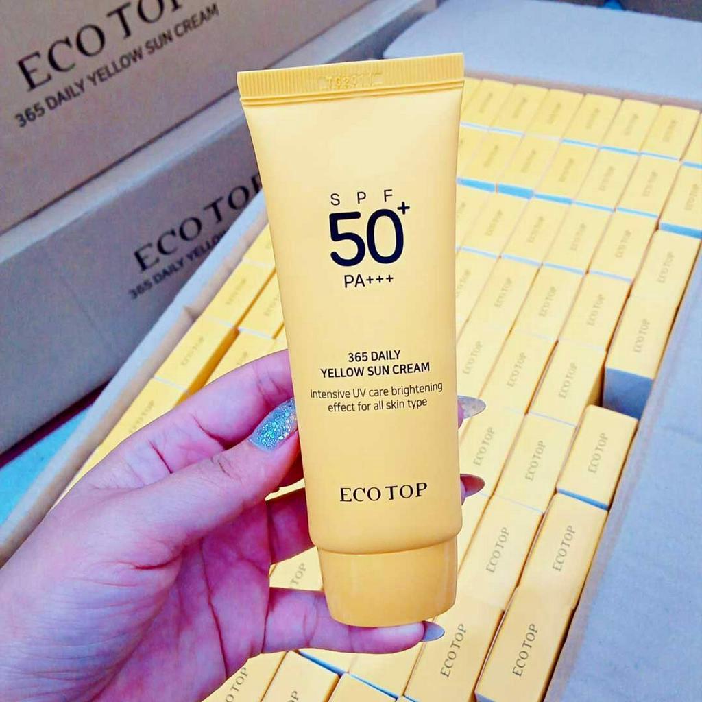 KEM CHỐNG NẮNG HẰNG NGÀY ECOTOP 365 DAILY YELLOW SUN CREAM SPF50+/PA+++ 70ML