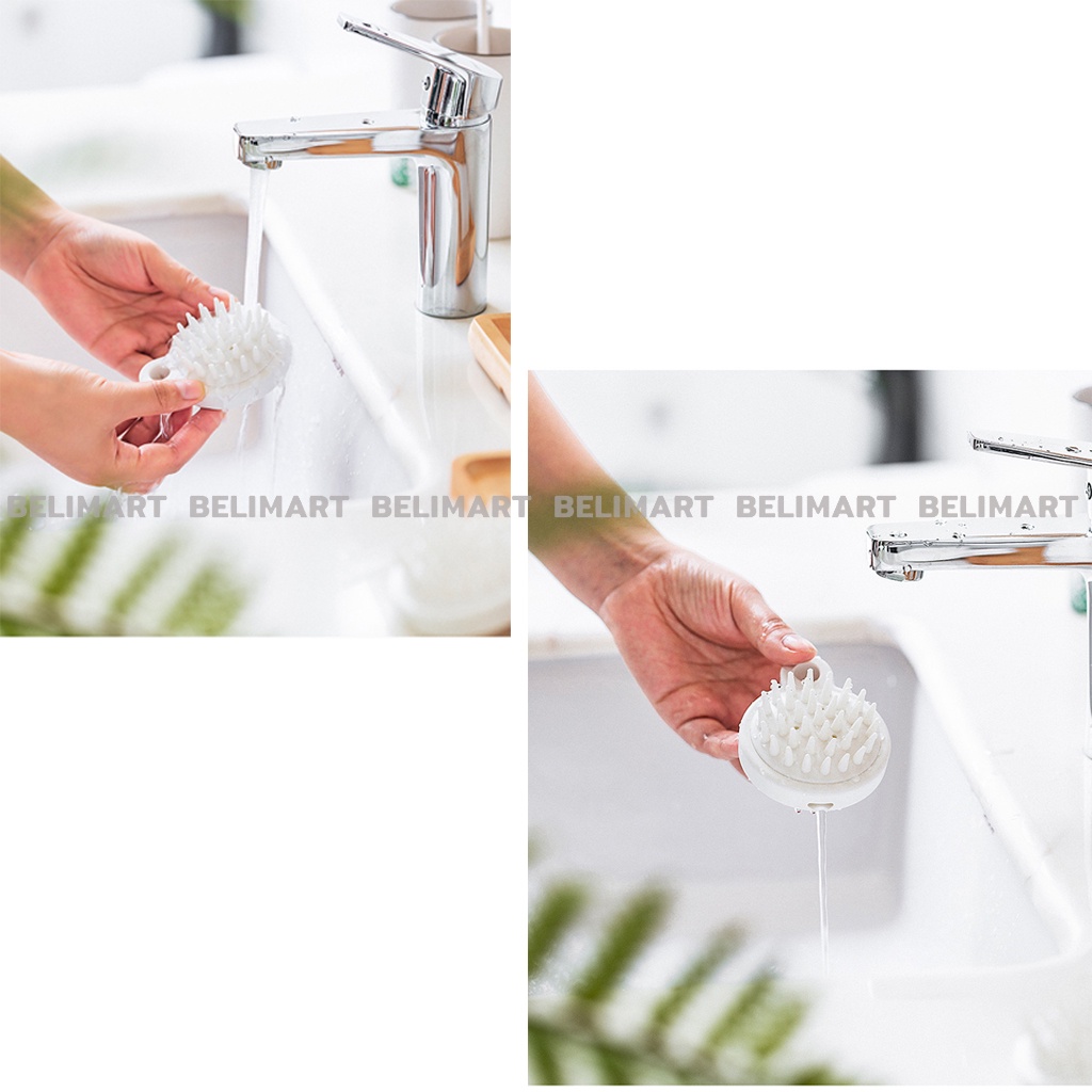 Lược gội đầu silicon, lược chải đầu giảm rụng và kích thích mọc tóc Beli BL022