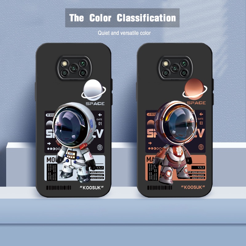 Ốp điện thoại KOOSUK silicon mềm họa tiết phi hành gia cho Xiaomi POCO X3 NFC Pocophone X4 Pro