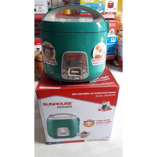 Nồi cơm điện 1.8L SUNHOUSE MAMA SHD8652G xanh | BigBuy360 - bigbuy360.vn