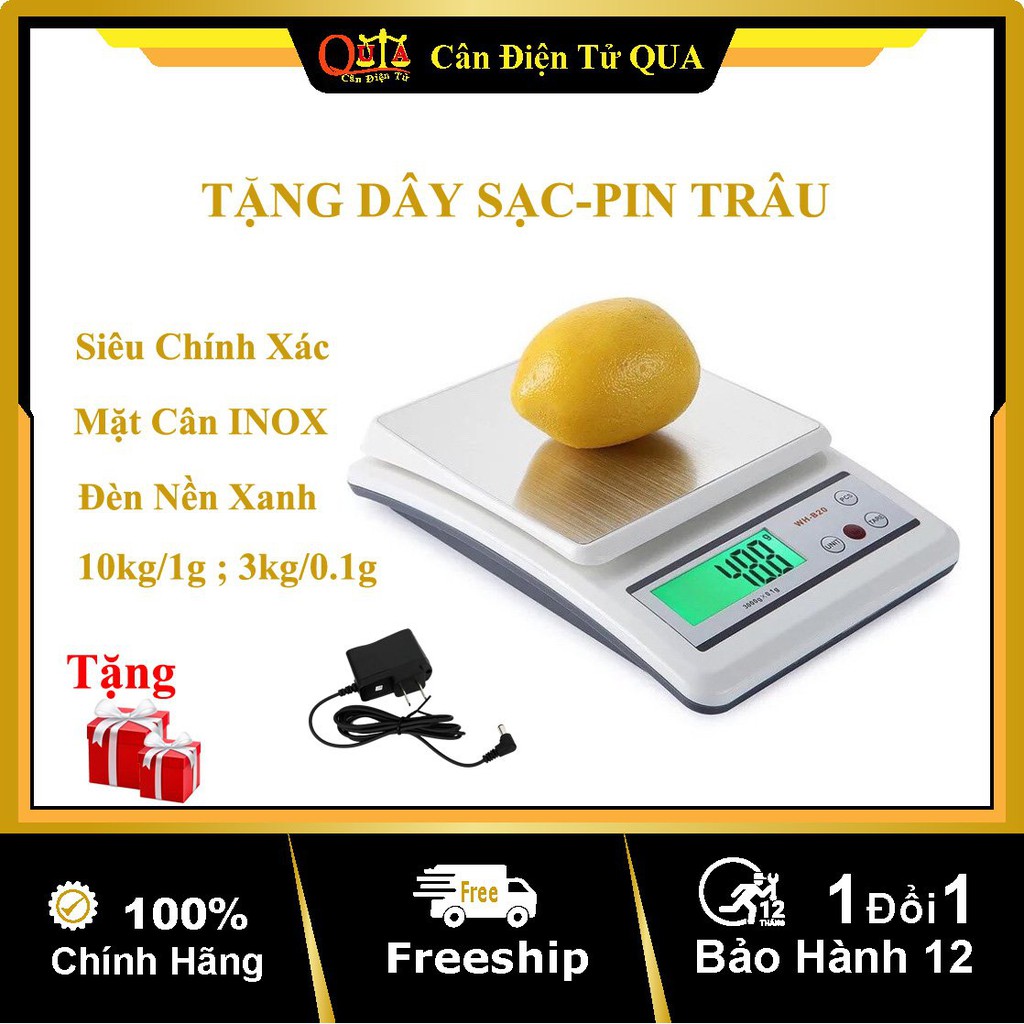 Cân Điện Tử Mini Cân Nhà Bếp Cân Làm Bánh 10kg 3kg Siêu Chính Xác Bảo Hành 1 Năm Shop QUA B20