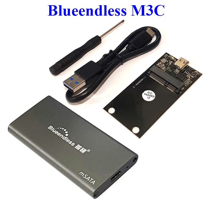 Box SSD mSATA vỏ kim loại USB 3.0 - BX26 BX03